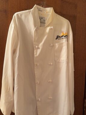 Cream Chef Jacket - Men's Double-Breasted Coat